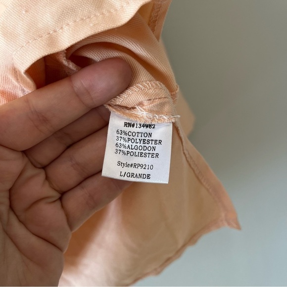 Roly Poly Peach Ruffled Snap Up Top Large - Picture 8 of 14